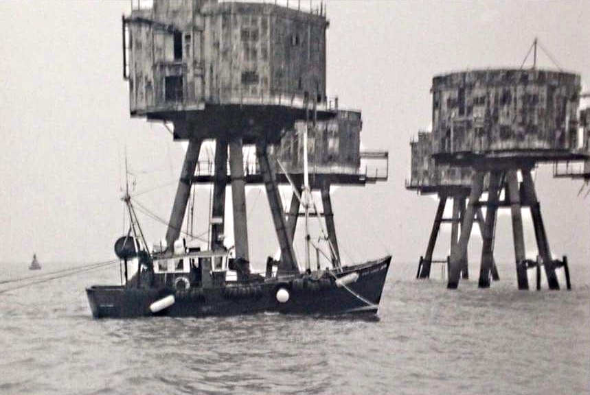 Our Sarah Jane trawling off Shivering Sands Fort