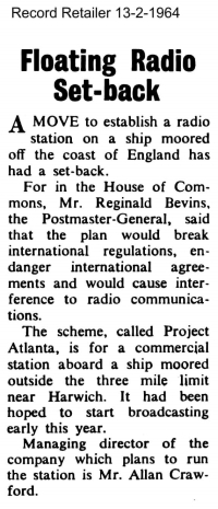 Radio Atlanta announced in Press Cuttings