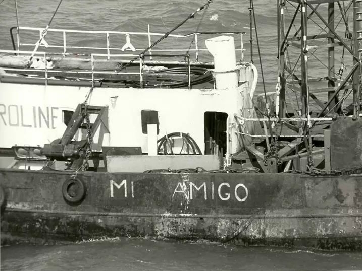 Mi-Amigo starboard side in the late 1970's