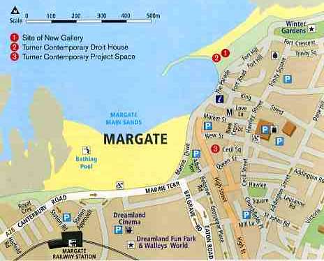 Turner Contempory location Map Margate