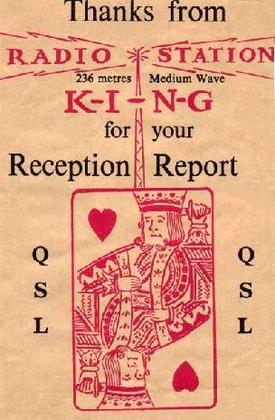 Radio KING reception qsl