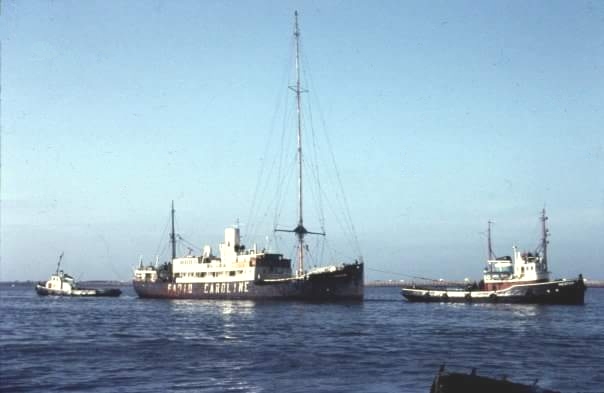 Nestor takes MV Caroline in to Ismuiden, Amsterdam