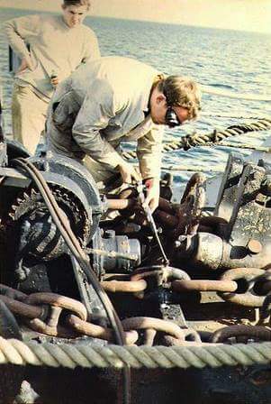Cutting MV Caroline Anchor March 1968