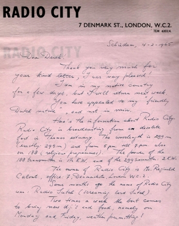 Martin letter to listener