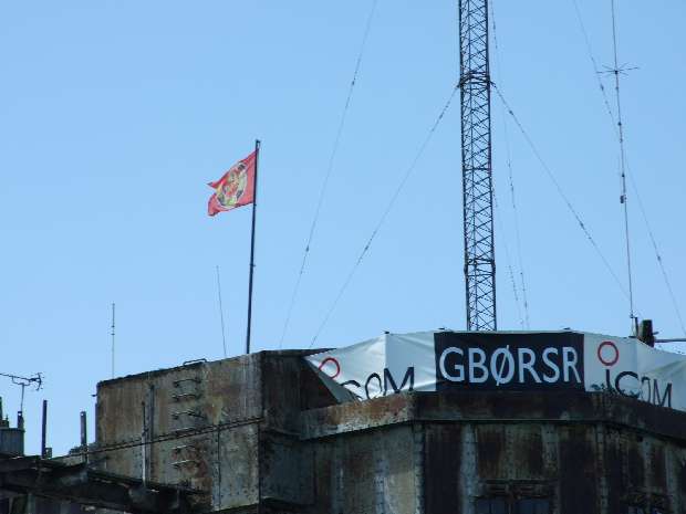 Fort festooned with antennas