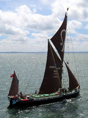 SB Greta sails close by
