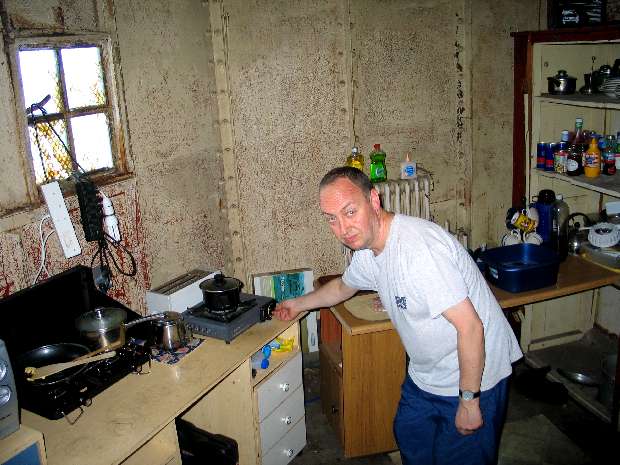 Kevin in the galley