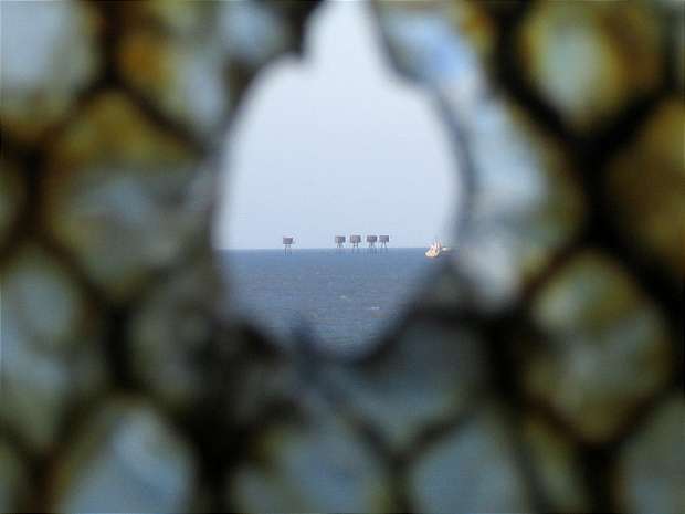Shivering Sands Towers through Red Sands G1 Galley window