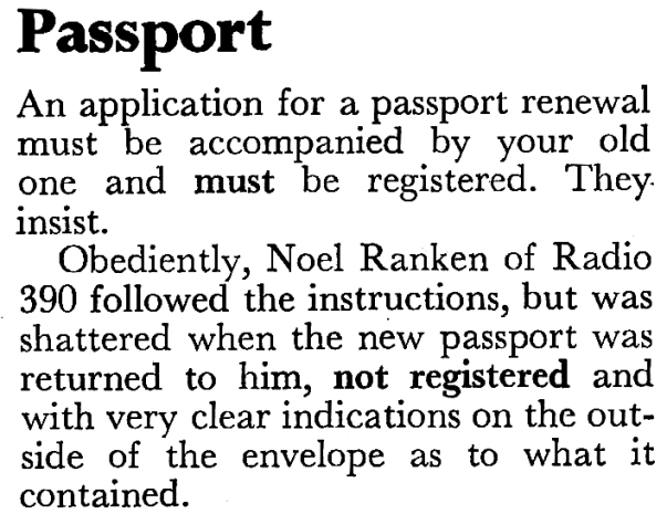 Noel rankin Passport