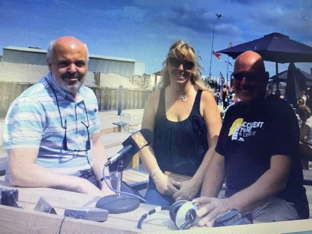 Brian Hitcham, Janine Knell at Whitstable Harbour