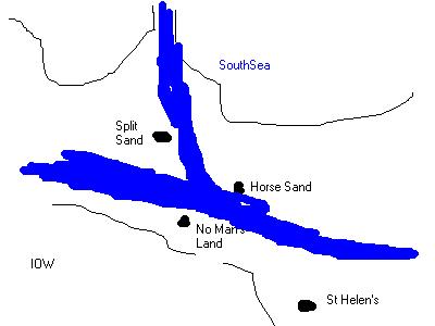 Free hand sketch of Solent water