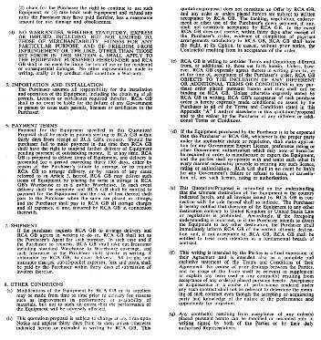 RCA Transmitter Specification 3