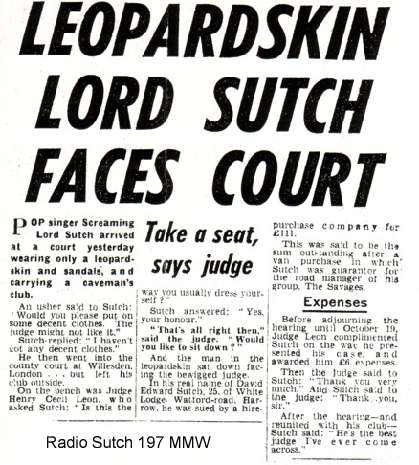 Court for dress code for David Sutch