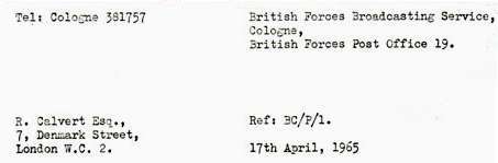 Job request from BFBS 1