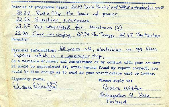 Reception Report
