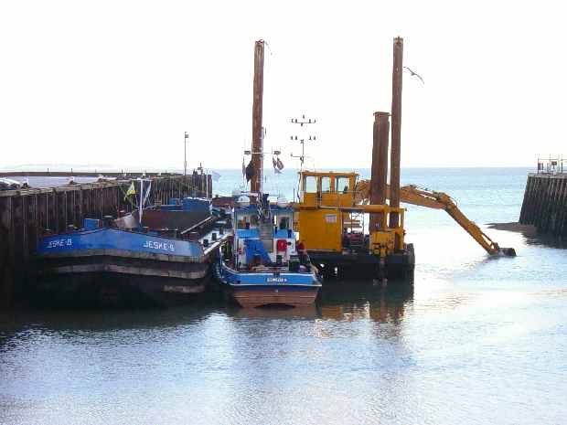 Whitstable Harbour dredging in 2004
