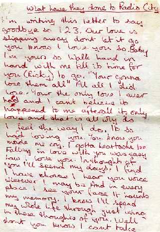 Letter found on fort in 1969