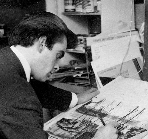 Jerry Pitcher artist at work