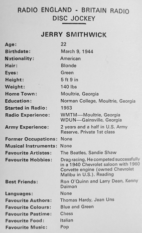 Jerry Smithwick Profile