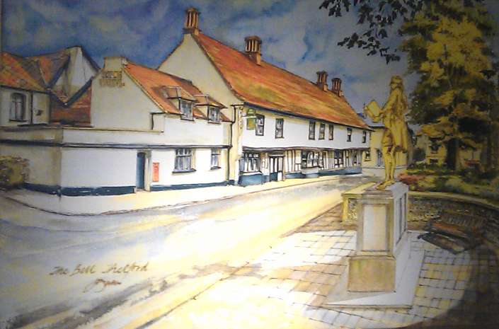 Bell Inn, Thetford oil painting