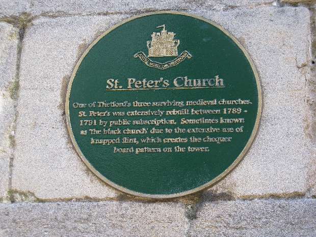 St Peters Church plaque
