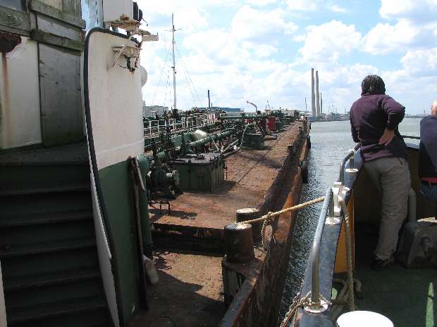 Old fuel barge