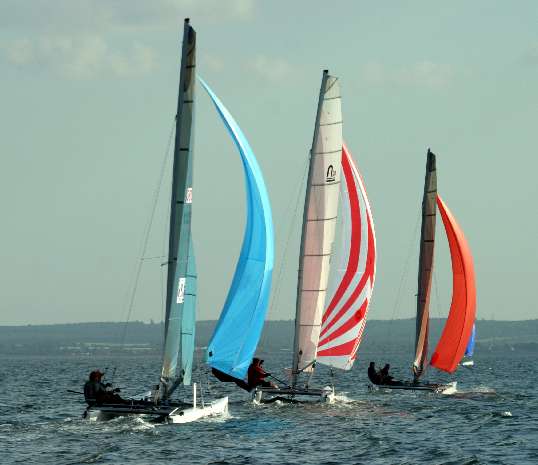 Yachts battle for position